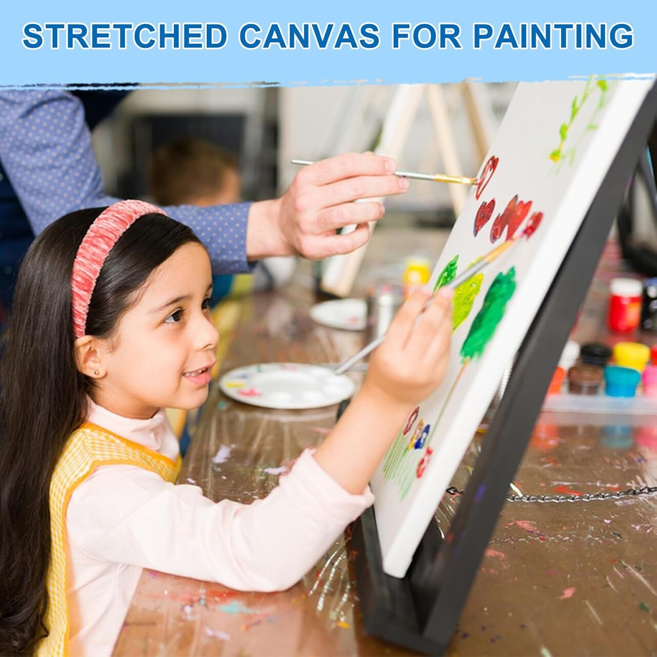Stretched Canvas for Painting, 8 Pack 9x12 Inch Canvas Value Pack ,Primed Acid-Free Cotton Blank Canvases, Painting Canvas for Oil & Acrylic Paint.